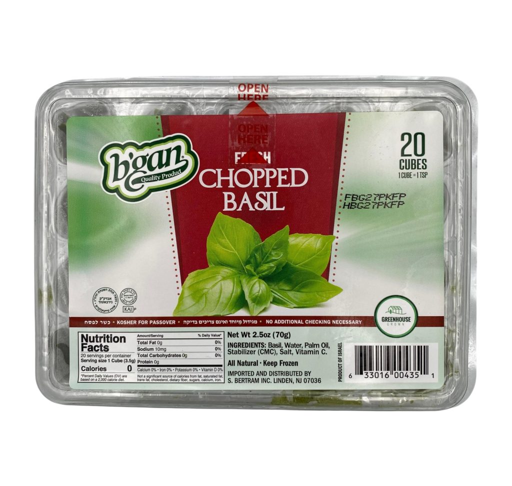 Chopped Basil Cubes
