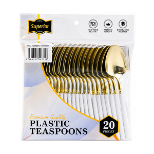 White Ribbed Teaspoons