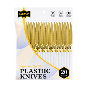 White Ribbed Knives