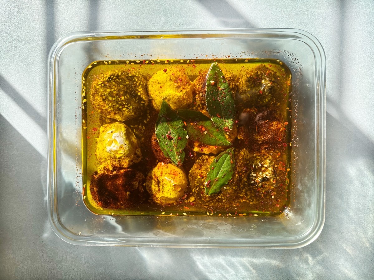 Marinated Labneh Balls