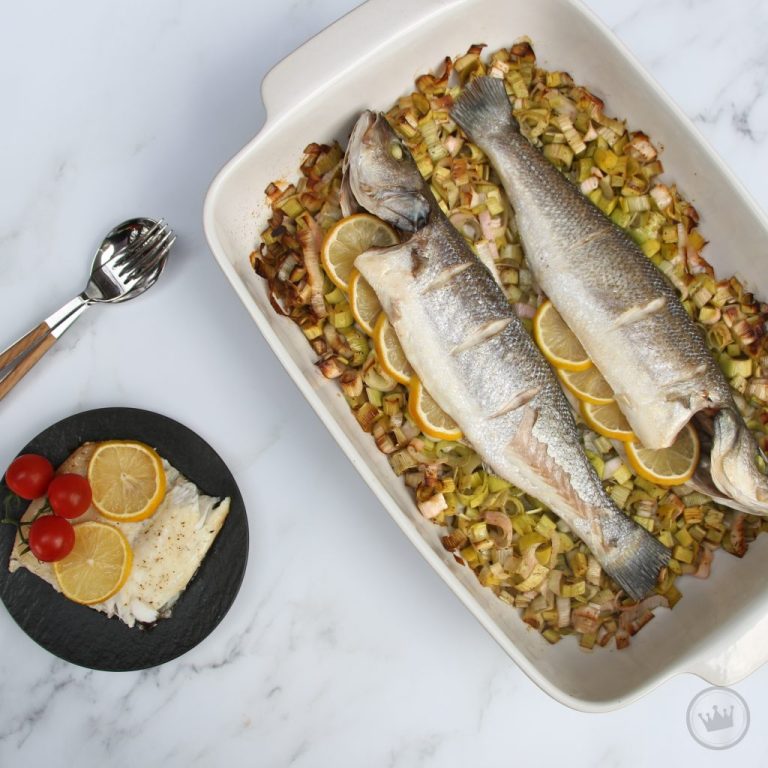 Sea Bass with Leeks