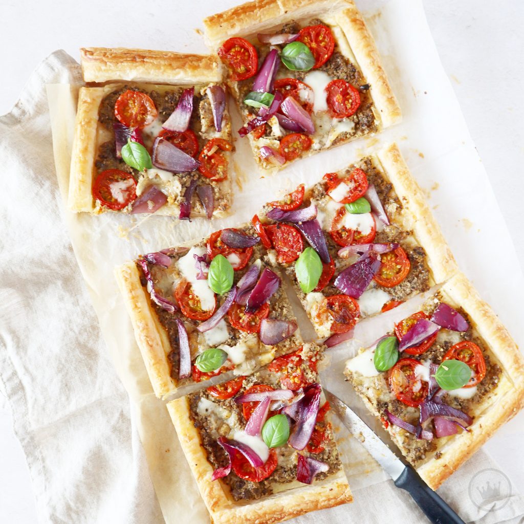 Tomato, Mozzarella & Olive Tapenade Tart
