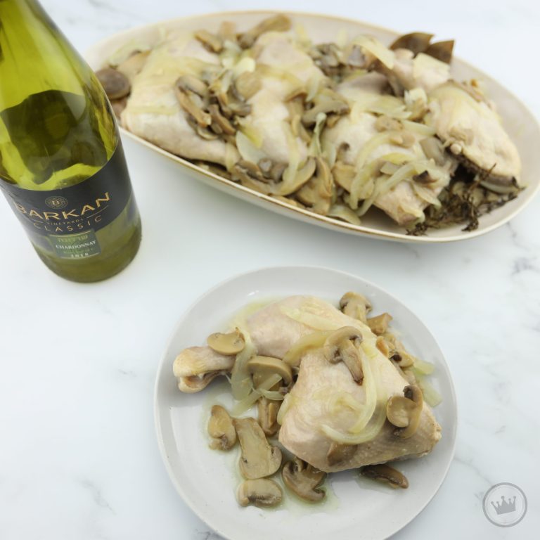 Chicken in white wine sauce